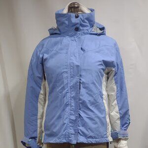 LIQUID VENTURE WOMEN'S SKI JACKET CORNFLOWER AND REMOVABLE WHITE LINING SIZE M